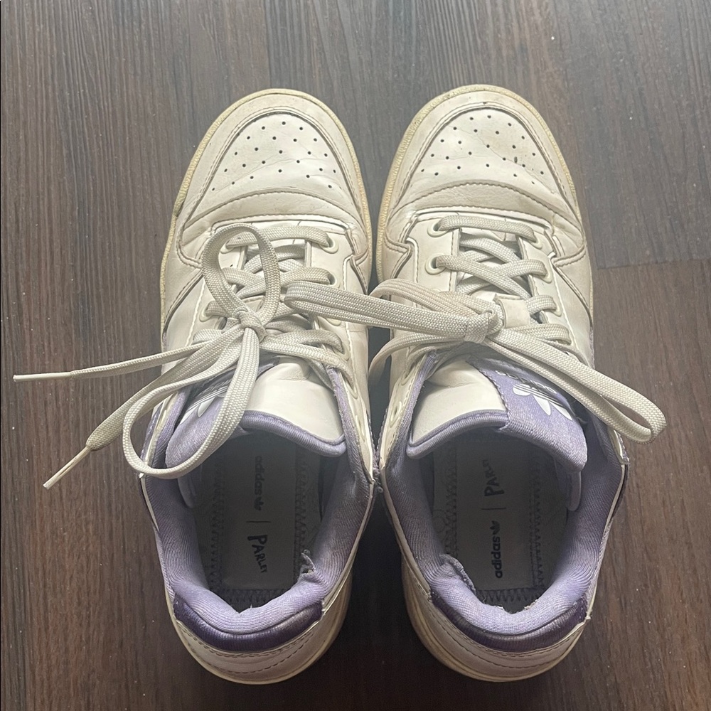 Adidas Women's Forum Bold Shoes - Chalk White/White Tint /Magic Lilac (Size 6.5)